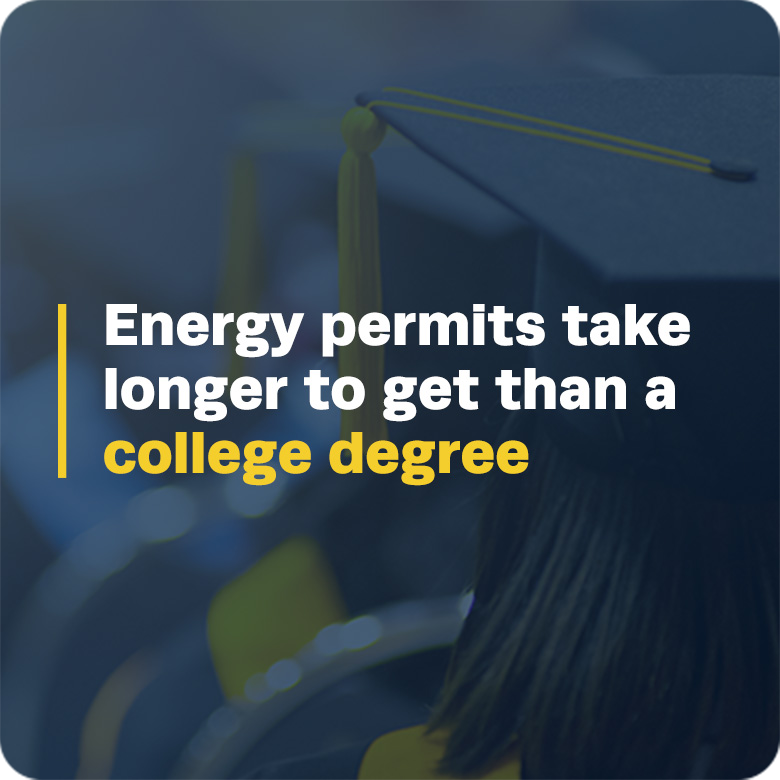 Energy permits take longer to get than a college degree
