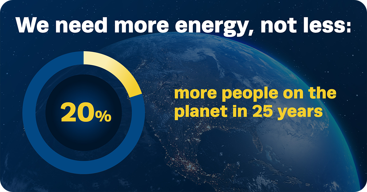 We need more energy not less